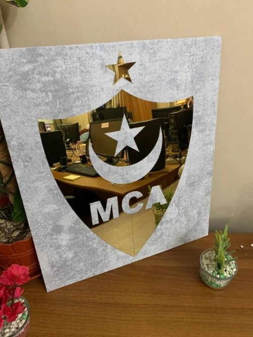 Cadre en Acrylique Effet Gold Miroir Motif Club MCA
