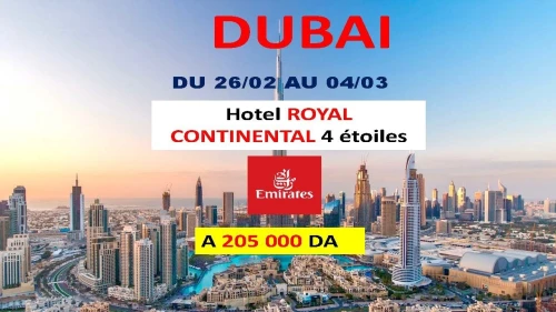 Voyage organise Dubaï mois de Février 