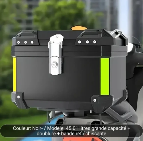 Boîte Arrière Moto Grande Capacité 45L 