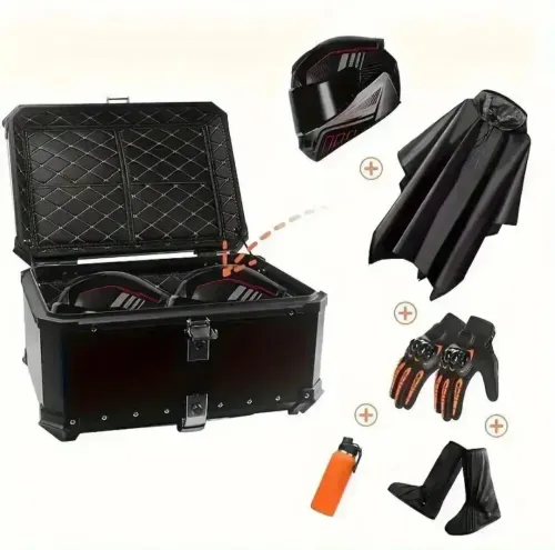 Top Case Moto 2XL 68L, Robustesse et Confort Premium