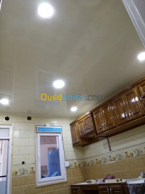 Faux plafond PVC cuisine douche toilette avec BA13