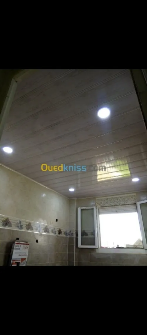 Faux plafond PVC Cuisine Douche Toilette Avec BA13