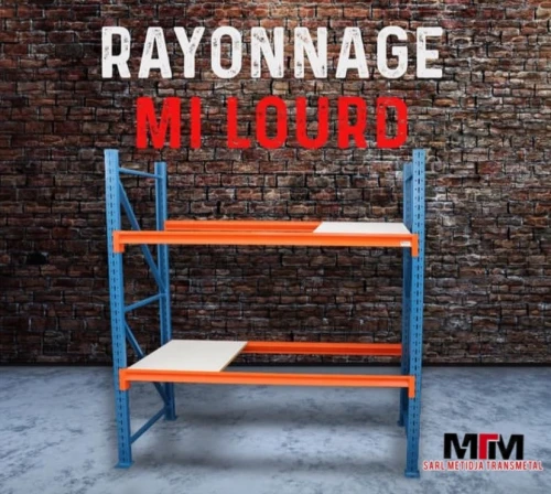 Rayonnage en métal, Étagère métallique, Élément en métal 