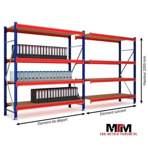 Rayonnage en métal, Étagère métallique, Élément en métal 