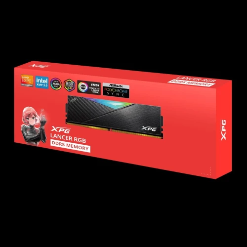 RAM XPG DDR5 LANCER ECC RGB 32GB 6400MHZ WHITE / BLACK (UNIQUEMENT EN CONFIGUE لا تباع وحدها)