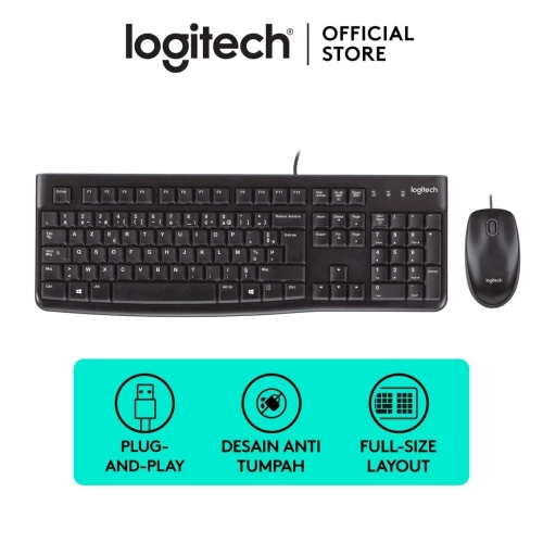 LOGITECH CLAVIER SOURIS MK120 USB (COMBO)