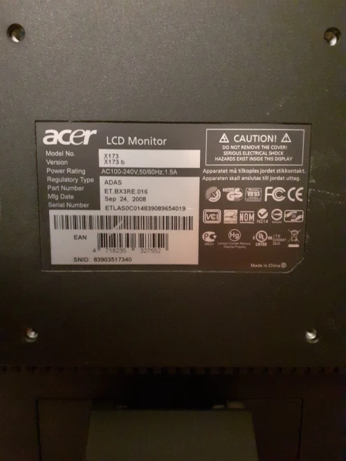 monituer acer 17 pouce