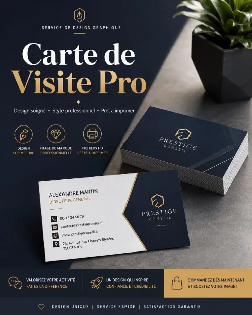 design de menu restaurant, logo, carte de visite, conception et impression