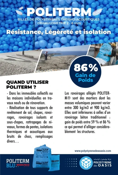Polystyrène isolant béton léger 