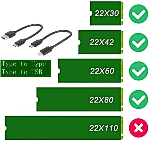 RACK DISQUE DUR SSD M.2 ( NGFF&NVMe) TYPE-C USB 3.1 