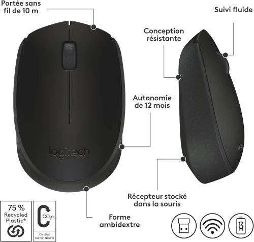 souris sans fil logitech M171