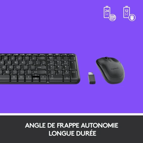 CLAVIER SOURIS SANS FIL LOGITECH MK220 