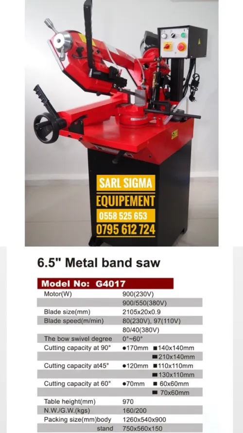 SCI A MÉTAUX / SCIE MÉCANIQUE / SCIE A RUBAN