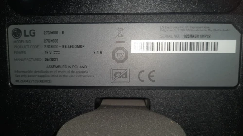 Écran gaming LG 27" UltraGear FHD IPS 1ms 144Hz HDR10 G-SYNC