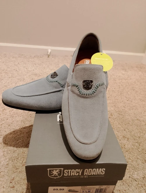 Chaussure daim bleu pâle " USA "