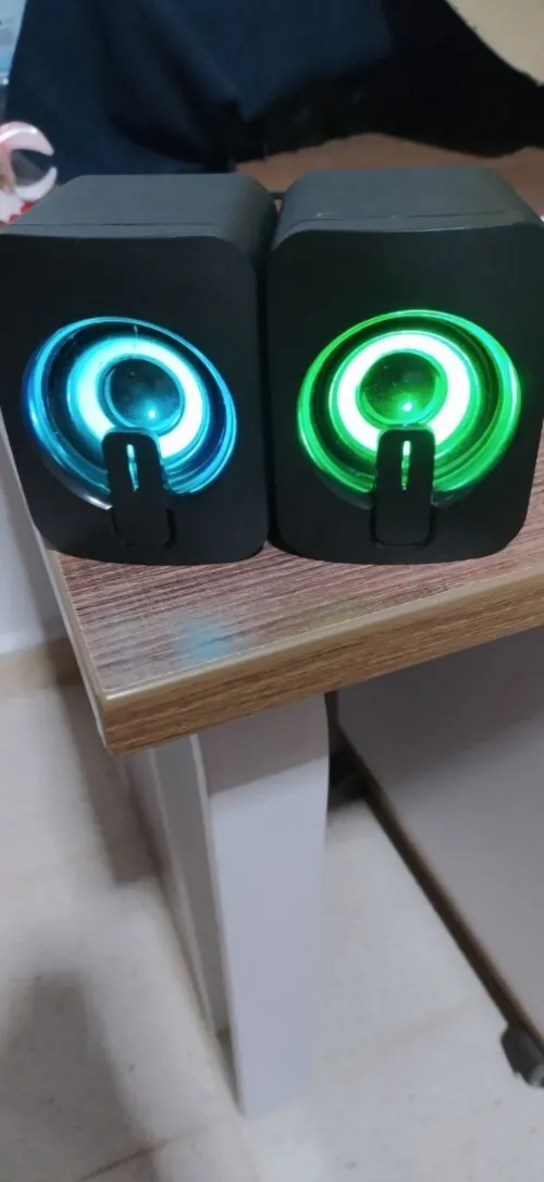 speakers Baffles HIFI Stereo PC Sound Box with LED Light USB
