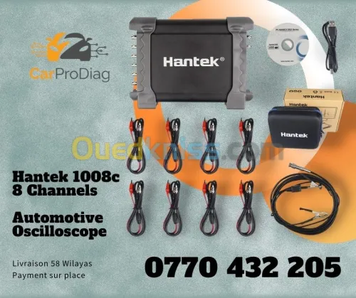 Hantek 1008C Oscilloscope Digital USB Automobile 8 Canaux