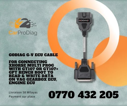 GODIAG G-V ECU Cable for Connecting Xhorse MULTI PROG with GT107 or GT107+ GPT BENCH BOOT to Read & Write Data on VAG Gearbox ECU, Engine ECU