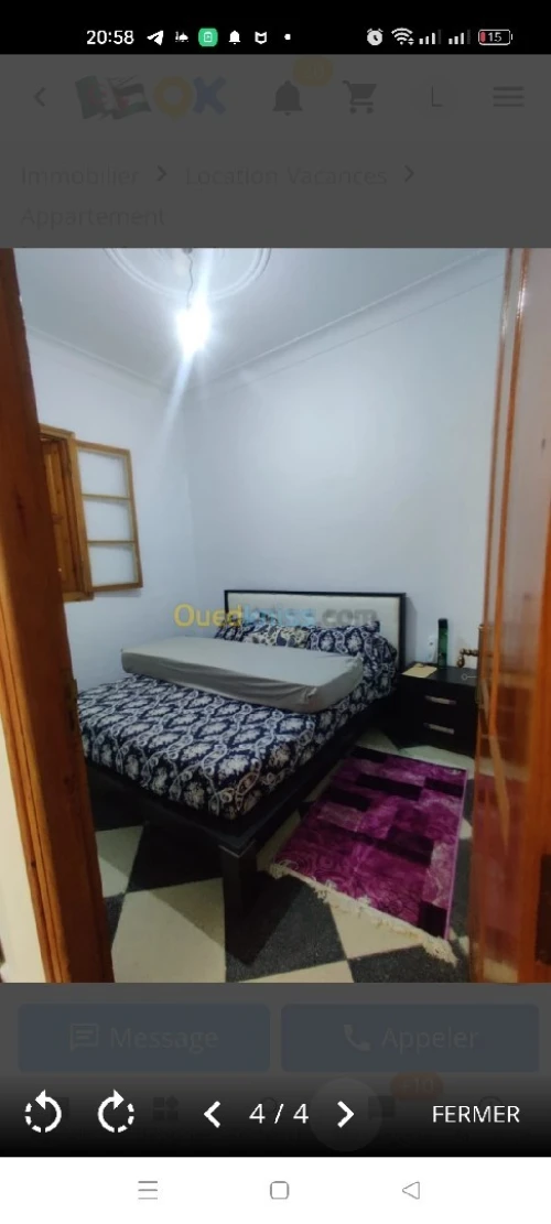 Location vacances Appartement F2 Alger Dar el beida