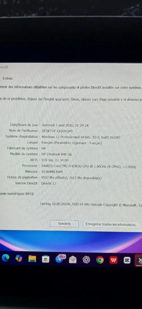HP elitebook G6 i5 8th generation RAM 16G ddr4 256G