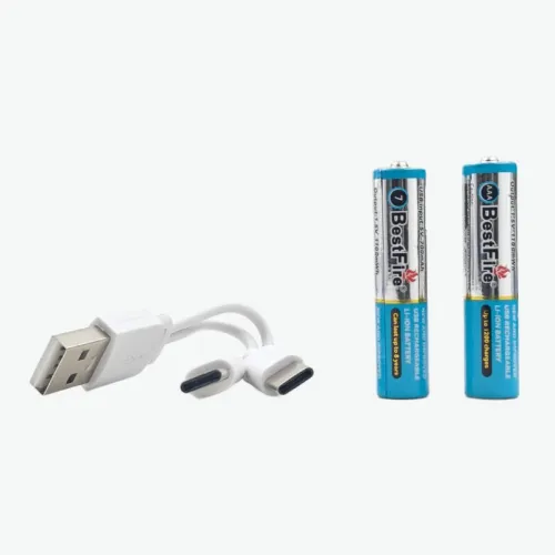 Pile rechargeable USB type C AAA 700mWh en lithium BestFire - بطارية ليثيوم قابلة لإعادة الشحن