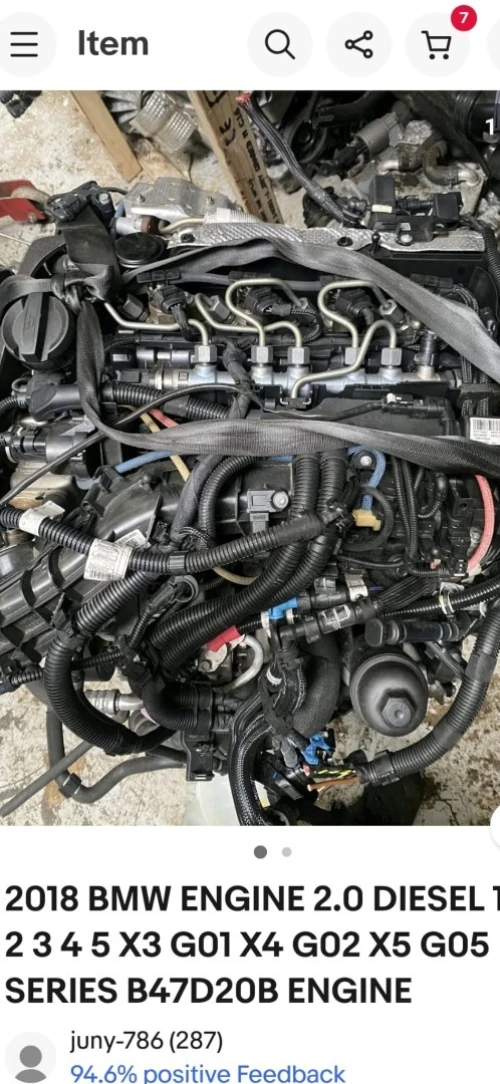 Vend moteur range velar evoque bmw 