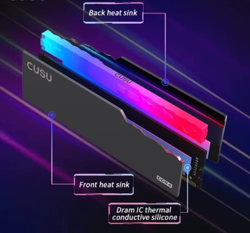 RAM 32 GB DDR4 /16 X 2/ 3600 MHZ . CUSU RGB COLOR