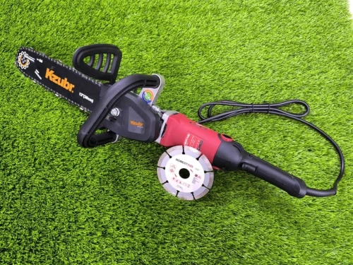 KIT ADAPTATEUR SCIE À CHAÎNE POUR MEULEUSE D'ANGLE** 115MM 850W  +Disque diamant offert 115mm