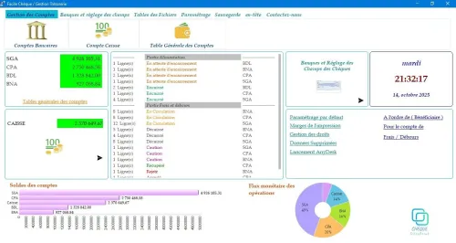 Logiciel de Gestion de la Trésoreries ( Comptes Bancaires et Compte Caisse )