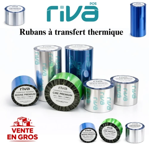 Fournisseur pour vente en gros des Rubans Transfert Thermique RIVA Qualité Premium pour Impression d Étiquettes et Codes Barres