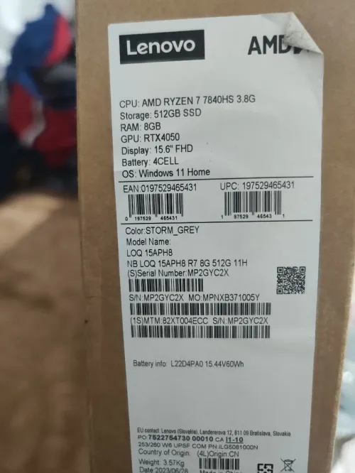 Laptop Lenovo Loq Ryzen7 rtx 4050 excellente état habt Caba prix imbattables