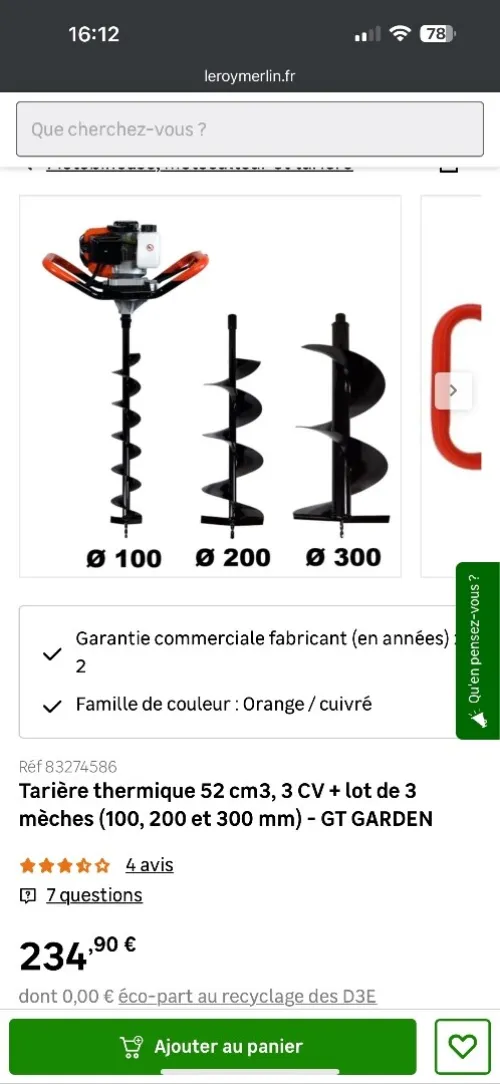 Lot de matériel de chantier professionnel