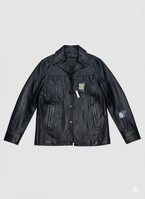Veste en Cuir Noir Classique et Robuste - Qualité Supérieure | [Marque si connue]