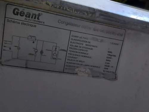 frigo geant 650L
