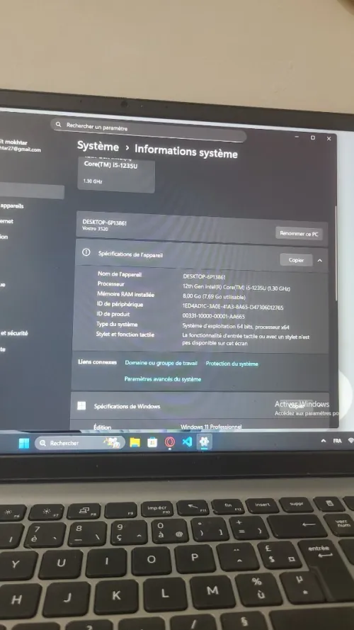 DELL VOSTRO 3520 I5 12eme 8Go 1To HDD