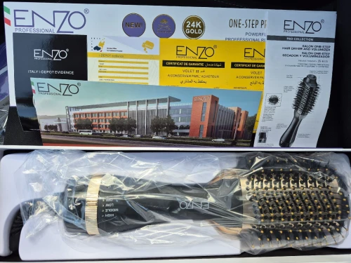 ENZO PROFESSIONAL brosse chauffante Sèche-cheveux multifonctionnel PROFESSIONAL 1300 watts En 4116