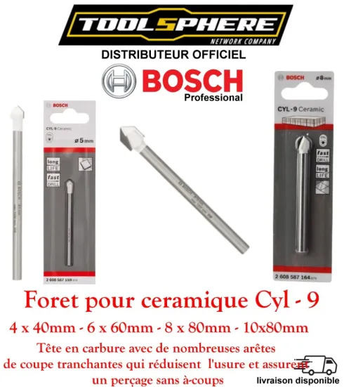 Foret Pour céramique Cyl-9 Bosch Professionnel 