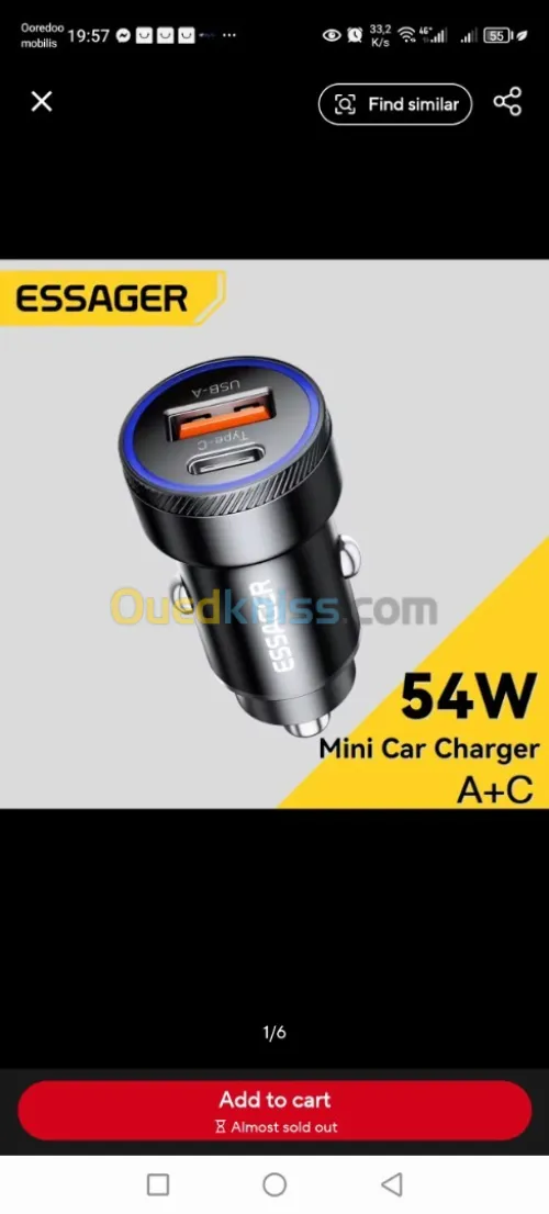 ESSAGER CAR CHARGEUR