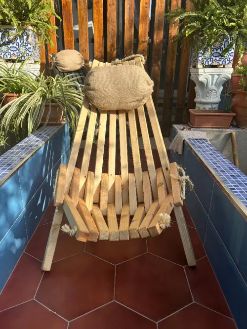 Chaises Pliantes Scandinaves en Bois Naturel