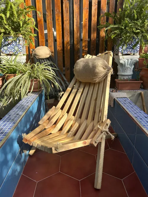 Chaises Pliantes Scandinaves en Bois Naturel