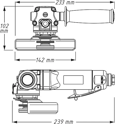 Meuleuse d'Angle Pneumatique HAZET 9033 N-7
