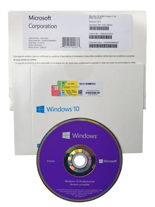 Windows 10/ 11 Original DVD d' installation 