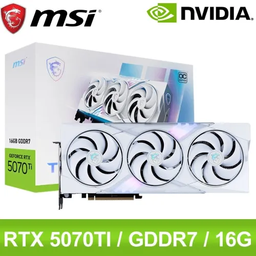 CARTE GRAPHIQUE MSI GEFORCE RTX 5070Ti 16GB GDDR7 GAMING TRIO OC WHITE NEUF SOUS EMBALLAGE
