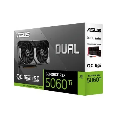 CARTE GRAPHIQUE ASUS DUAL GeForce RTX 5060Ti 16GB GDDR7 OC Edition Neuf Sous Emballage