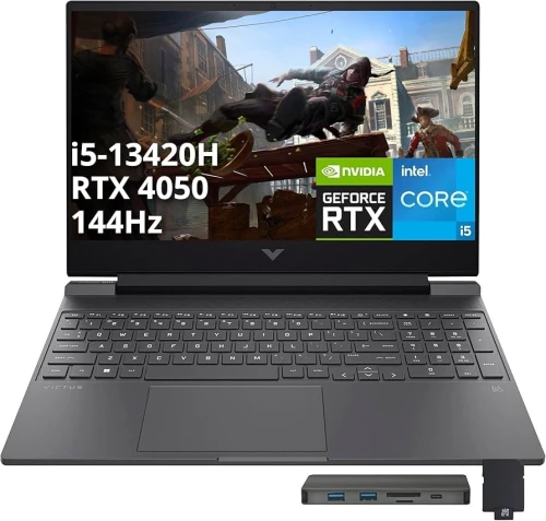 LAPTOP HP VICTUS 15-FA2082wm I5-13420H 16Go 512Go RTX4050 6Go ECRAN 15.6" FHD 144Hz NEUF SOUS EMBALLAGE
