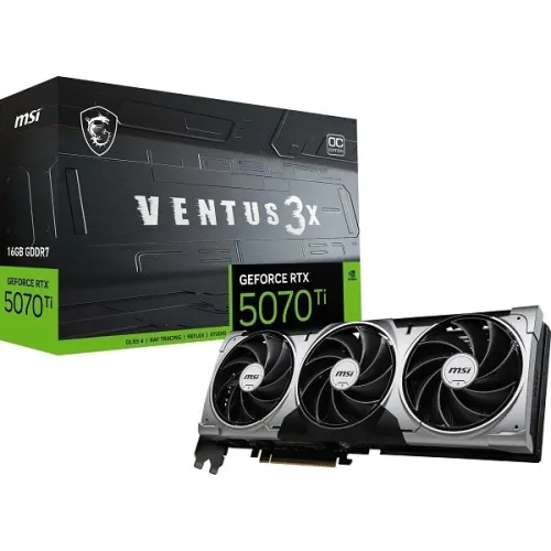 CARTE GRAPHIQUE MSI VENTUS 3X RTX 5070TI 16GB GDDR7 OC NEUF SOUS EMBALLAGE