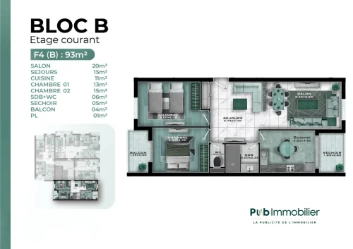 Vente Appartement F4 Mostaganem Mostaganem