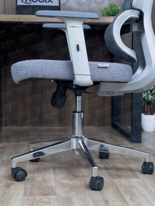 Chaise LUNA opérateur grise Mobixdz confort et design pour bureau et gamer