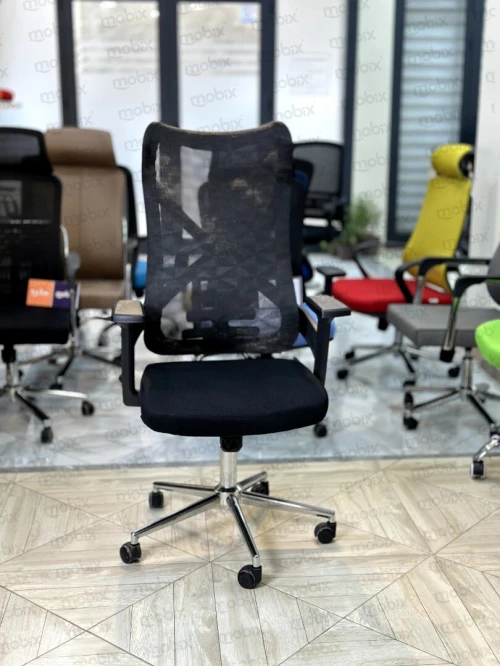 Chaise bureau ergonomique opérateur ONDA structure noir de la marque MOBIX-DZ