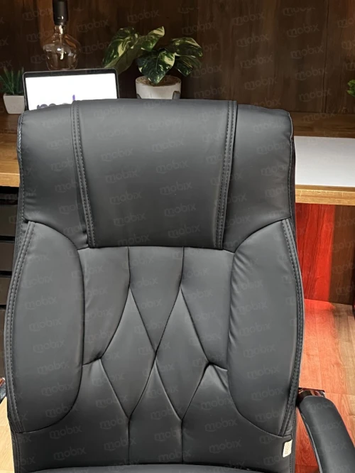 Chaise bureau PDG CIRTA noir en simili cuir de la marque Mobix dz